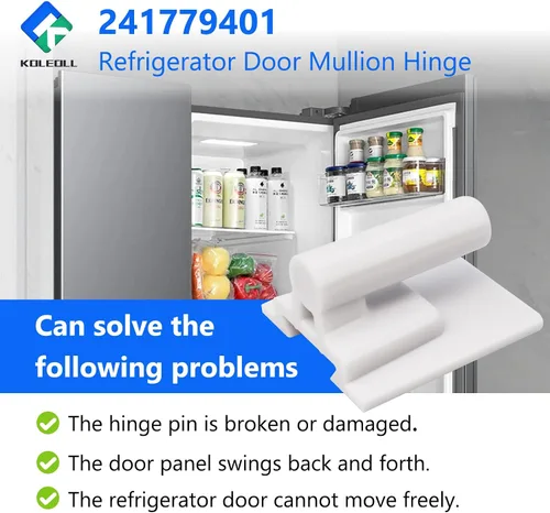 Vista 6 de Paquete de 2 bisagras para puerta de refrigerador 241779401 compatibles con Frigidaire Electrolux Kenmore reemplaza 1512662 AP4393564 PS2358752