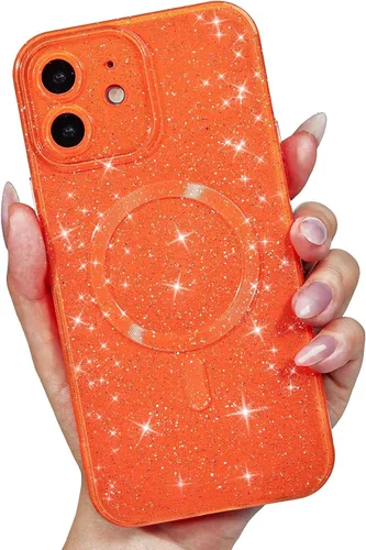 Vista 51 de LoeoeL Funda para iPhone 12 con Purpurina Compatible con Magsafe, Femenina Linda Brillante Magnética Mag Safe Bonita Funda para Teléfono