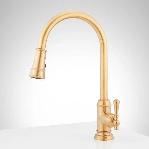 Vista 5 de Signature Hardware 476858 Amberley 1.8 GPM Grifo de cocina extraíble de un solo orificio