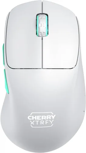 Vista 11 de CHERRY Xtrfy M64 Wireless Ratón ergonómico ultraligero para juegos (M64 Pro 8K, blanco)