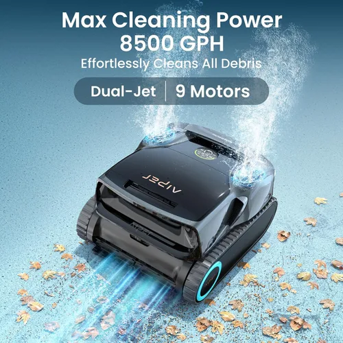 Vista 5 de Aiper Scuba X1 Pro Max - Robot aspirador de piscina y robótico para piscina con succión de 8,500 GPH, mapeo de piscina, filtración ultrafina de 3