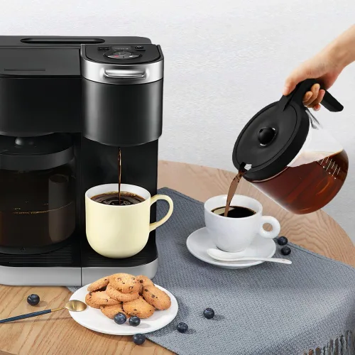 Vista 7 de 12 tazas de repuesto para cafetera de vidrio Keuri-g K-Du o (no modelo Essential), jarra de repuesto para cafetera de 12 tazas, cómodo mango