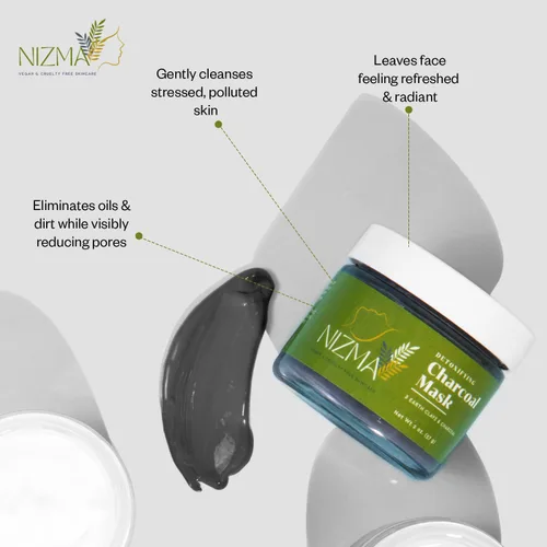 Vista 2 de Mascarilla de carbón desintoxicante con triple arcilla y lecitina orgánica, limpieza profunda, refinación de poros, mascarilla hidratante - Aroma