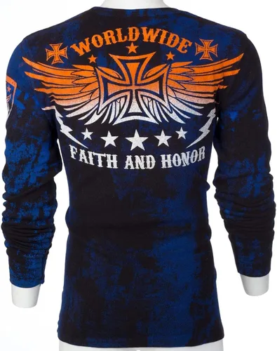 Vista 7 de Camisa térmica para hombre Archaic by Affliction Black Tide