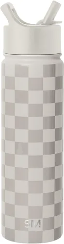 Vista 62 de Simple Modern botella de agua con tapa con pajita, termo de acero inoxidable con aislamiento al vacío, reutilizable, sin BPA, sin fugas