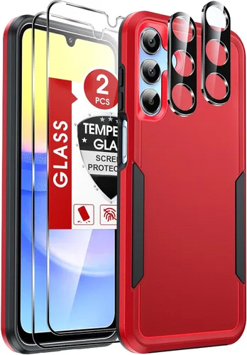Vista 13 de LeYi Funda para teléfono Samsung Galaxy A15-5G: Funda Samsung A15 con protector de pantalla x 2 + 2 protectores de lente de cámara, protección