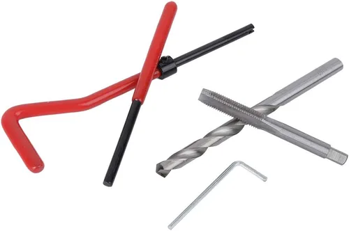 Vista 8 de Ejoyous Kit de reparación de roscas, 25 piezas de insertos de reparación de roscas M7, instalación de roscas dañadas, kit de herramientas de roscas