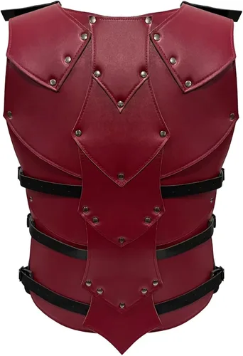 Vista 6 de Armadura medieval para el pecho para hombre, disfraz de caballero de caballero, armadura de cuero vikingo, LARP, Halloween, fiesta de cosplay