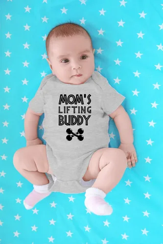 Vista 4 de CBTwear Moms Lifting Buddy - Mommys Workout Partner - Lindo body de bebé de una pieza para bebé