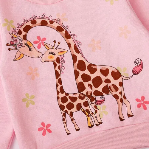 Vista 108 de Sudaderas para niñas pequeñas, cuello redondo, sin botones, de manga larga, para invierno, casual, ropa 2T-7T, Dinosaurio