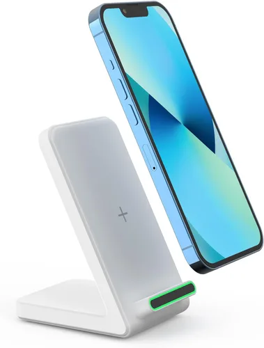 Vista 2 de Paquete de 2 cargadores inalámbricos rápidos para Samsung, soporte de carga inalámbrico de 15 W para iPhone de Apple, para Samsung Galaxy