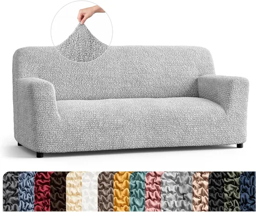 Vista 27 de PAULATO BY GA.I.CO. Funda para Silla - Funda para Sillón - Funda para Sillón - Funda de Tela Suave - Protector de Muebles Elegante de Ajuste Ceniza