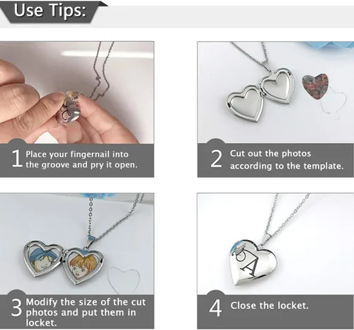 Vista 7 de MUERDOU Collar con medallón de mariposa que sostiene imágenes iniciales del alfabeto en forma de corazón con foto y recuerdo