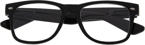 Vista 3 de grinderPUNCH Gafas de nerd para niños, disfraz de geek de lente transparente, marco negro para niños (edad 3-10)