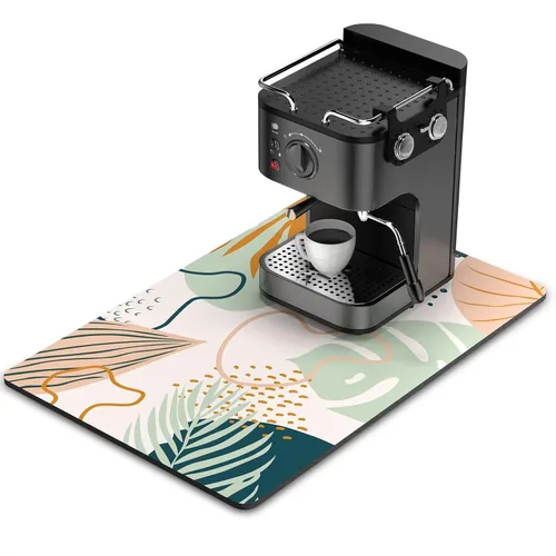 Vista 27 de Rnivvi Tapete de secado de platos para encimera de cocina, 16 x 18 pulgadas, bonita almohadilla de secado absorbente resistente al calor con goma