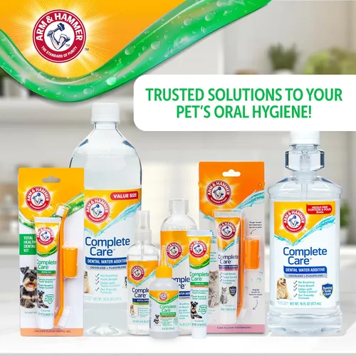 Vista 9 de Arm & Hammer Complete Care Gel oral sin escobillas para perros, sabor a mantequilla de maní, pasta de dientes para perros sin cepillo, bicarbonato