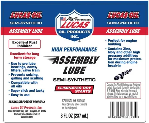 Vista 2 de Lucas Oil 10153 Lubricante de montaje semisintético de alto rendimiento, 8 onzas