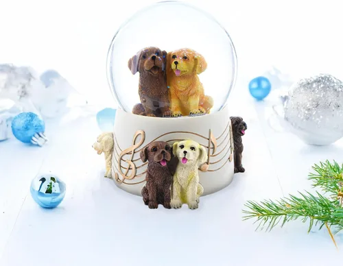 Vista 2 de Perros Fiesta Musical Agua Nieve Globo