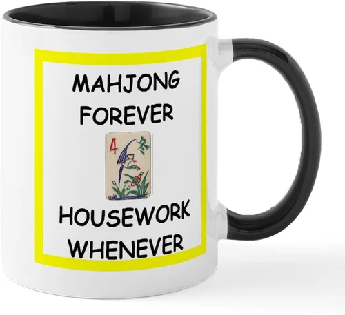 Vista 7 de CafePress Dragon Lady Mah Jongg Taza de café de cerámica (11 oz)