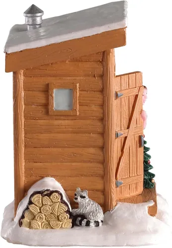 Vista 2 de Lemax - Pueblo de Navidad - Accesorio: Hace frío allá afuera