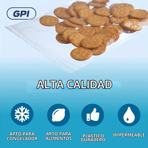 Vista 5 de GPI - Bolsas con cremallera de 7 x 10 pulgadas, bolsas de plástico transparente con cierre con cierre superior resellable para sándwiches