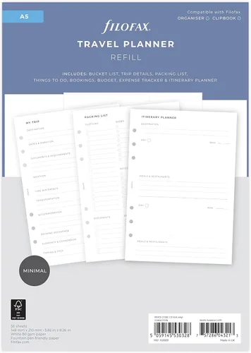 Vista 5 de Recambio para planificador de actividades Filofax A5 2021