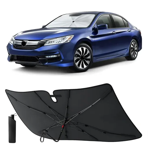 Vista 28 de EcoNour Parasol plegable para parabrisas de Mazda 3 2014-2016 2017 2018, parasol para ventana delantera de automóvil, protección UV, bloqueador