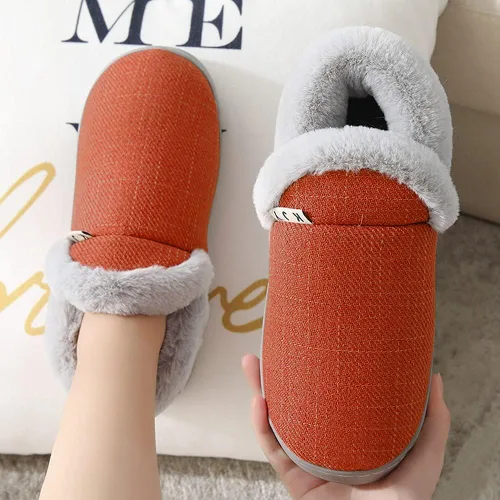 Vista 3 de Husmeu Pantuflas acogedoras de dormitorio para mujer con forro polar de espuma viscoelástica, antideslizantes, con parte trasera cerrada