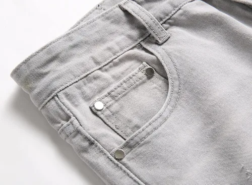 Vista 4 de AITITIA - Jeans rasgados de ajuste estándar para hombre