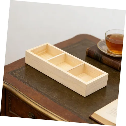 Vista 5 de VANZACK Small Wooden Tea Bag Organizer with 3 Compartments for Countertop