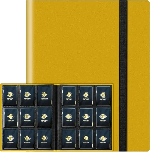 Vista 8 de Carpeta de cartas de 4 bolsillos para 160 fundas, carpeta de cartas álbum para colección de cartas intercambiables para cartas deportivas, cartas