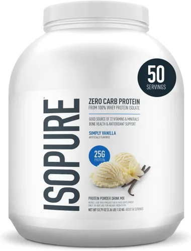 Vista 26 de Isopure Proteína aislada de suero de carbohidratos en polvo, crema