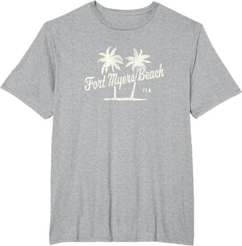 Vista 49 de Fort Myers Beach Florida Vintage 70s Palm Trees Graphic T-Shirt