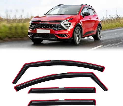 Vista 30 de Protectores de lluvia en canal para Jeep Grand Cherokee L 2021-2026, protectores de visera de ventana, deflector de ventilación, sombra viento humo