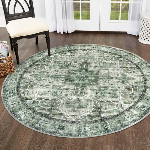 Vista 136 de SIILOOM Alfombra lavable de 2 x 3 pies, alfombra suave color taupe ceniza para entrada, tapete antideslizante para puerta de interior, tapete