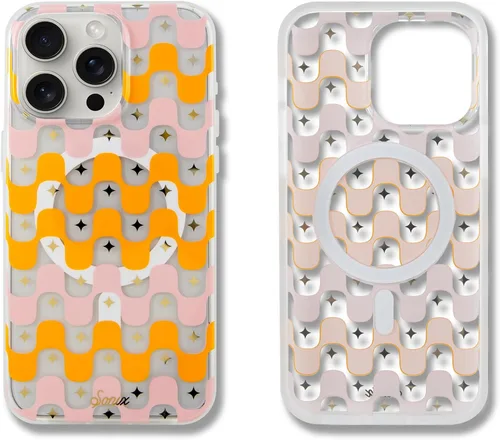 Vista 23 de Sonix x Barbie Funda para iPhone 15 Pro Compatible con MagSafe Probada para caídas de 10 pies Golden Hour