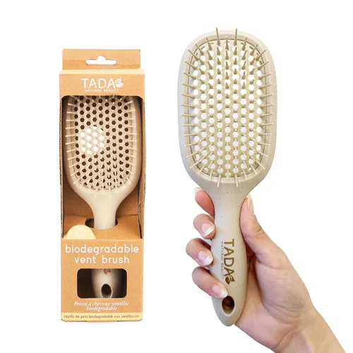 Vista 9 de TADA Natural Beauty - Cepillo desenredante para cabello rizado, grueso, ondulado y fino, agujeros de ventilación para secado rápido y peinado