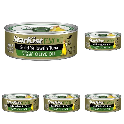Vista 19 de StarKist E.V.O.O. Atún Blanco Sólido Albacore en Aceite de Oliva Virgen Extra, 4.5 Oz, Paquete de 12