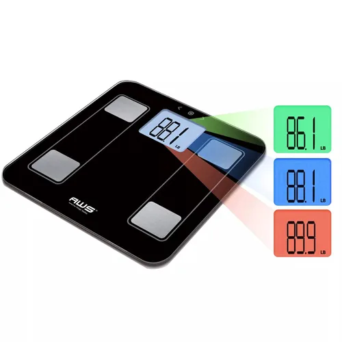 Vista 3 de American Weigh Scales Genius Bmi - Escala de baño (550 libras), color negro, 550 libras