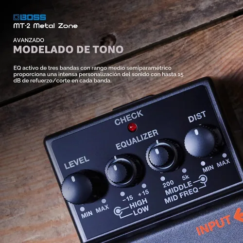 Vista 6 de Boss MT-2 Metal Zone - Pedal de distorsión para guitarra