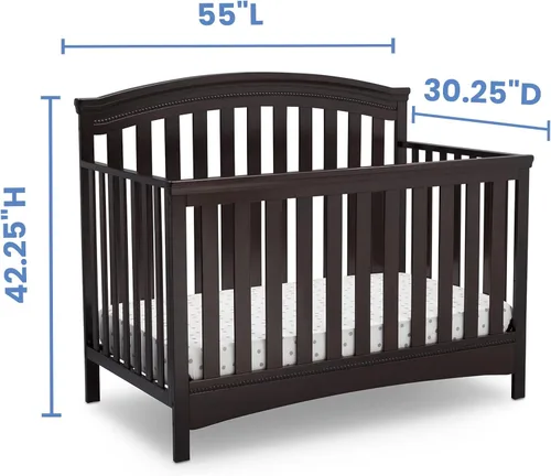 Vista 13 de Delta Children Emerson - Cuna convertible 4 en 1, certificado Greenguard Gold, chocolate negro