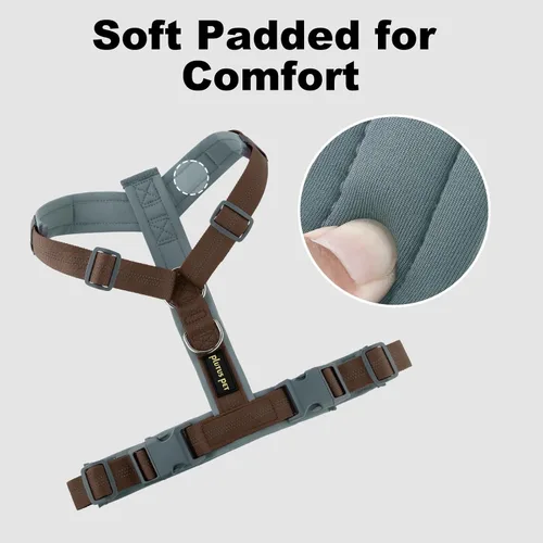 Vista 73 de Arnés para perro Plutus Pet sin tirón, arnés ajustable de nylon con acolchado suave, arnés para perro reflectante y resistente para perros pequeños