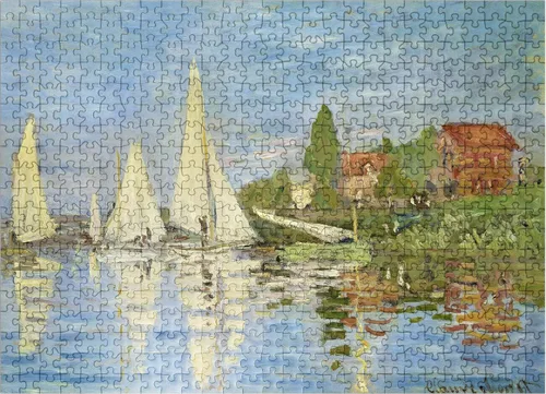 Vista 7 de MyPuzzle Claude Monets Regattas At Argenteuil 1872 - Rompecabezas prémium de 100 piezas para adultos