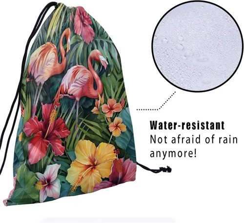 Vista 214 de Bolsa de agarre de gimnasia de piel de animal, bolsa de gimnasia con cordón ajustable, bolsa de cuerda para fauna silvestre, Mariposas Galaxy