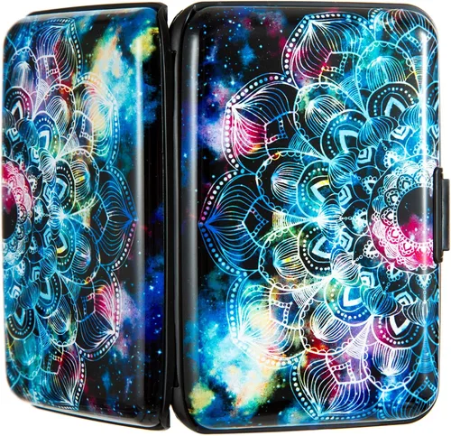 Vista 3 de Cartera de metal para tarjetas de crédito en aluminio con bloqueo RFID para hombres y mujeres
