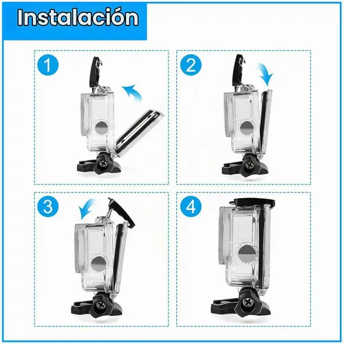 Vista 7 de Para Gopro Hero 8 Accesorios Negro Protección Impermeable Carcasa Caso Buceo 60M Protector para Gopro Hero 8 Deportes Cámara, IP68
