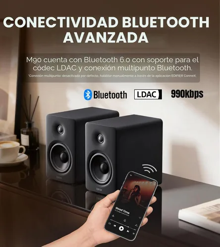 Vista 6 de Edifier Altavoces de computadora M90, altavoces de escritorio RMS de 100 W Negro