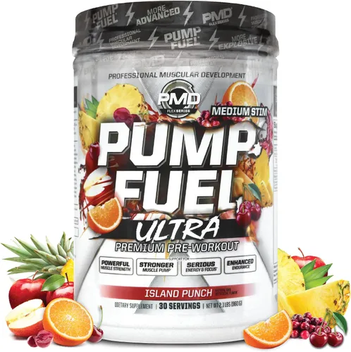 Vista 19 de PMD Sports Pump Fuel All in Insanity, Polvo Pre-Entreno Definitivo y Bomba Muscular, Energía de Máxima Fuerza, Concentración, Resistencia