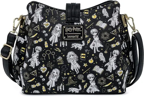 Vista 2 de Loungefly Harry Potter Magical Elements - Bolso cruzado estampado, Multi