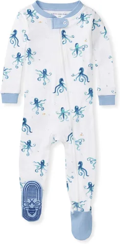 Vista 6 de Burt's Bees Baby Baby Boys' Unisex Pajamas, Zip-front Non-slip Footed Sleeper Pjs, Organic Cotton Jungla Toucan
